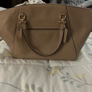 Coach tan leather satchel